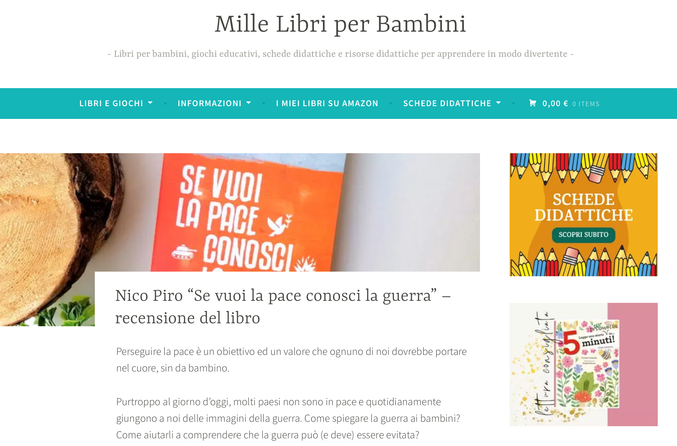Se Vuoi La Pace Conosci La Guerra “Se vuoi la Pace, conosci la Guerra” su Mille Libri per Bambini - Nico Piro